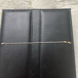 Solid 14K yellow gold Bracelet with CZ stones